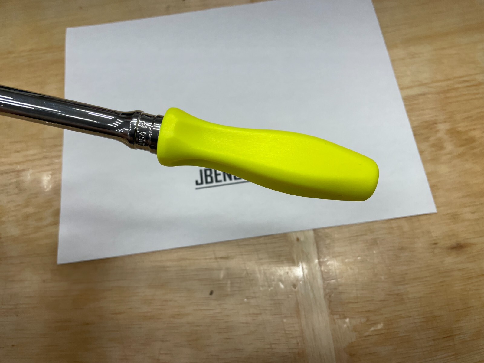 Snap-on Tools NEW HI-VIZ 3/8″ Drive Hard Grip Extra-Long Fixed Ratchet FHLLD80HV
