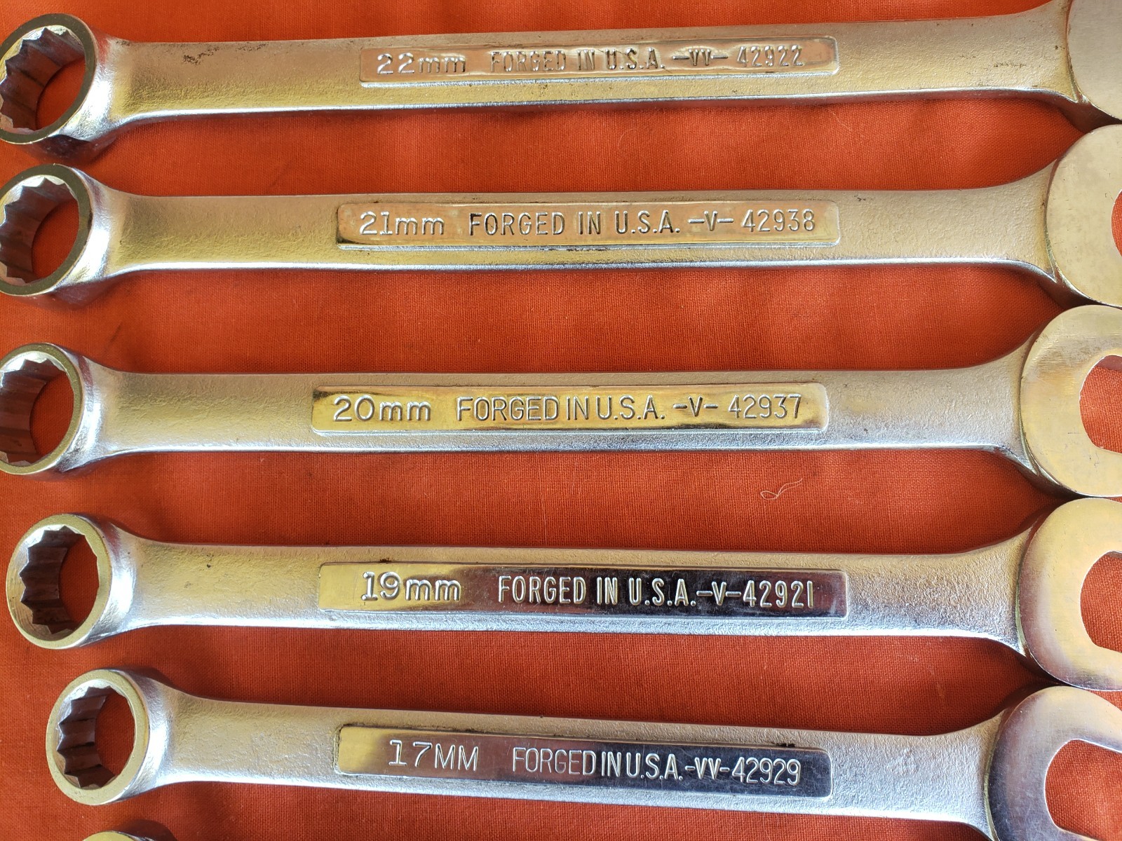 Set 13-Vintage Craftsman USA Metric Wrench Set VV -V 9mm- 22mm NO 18mm USA NICE