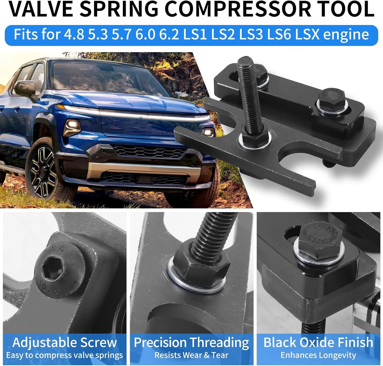 LS LS1 Engine Valve Spring Compressor+ Air Valve Holding Hose Tool For GM Chevy