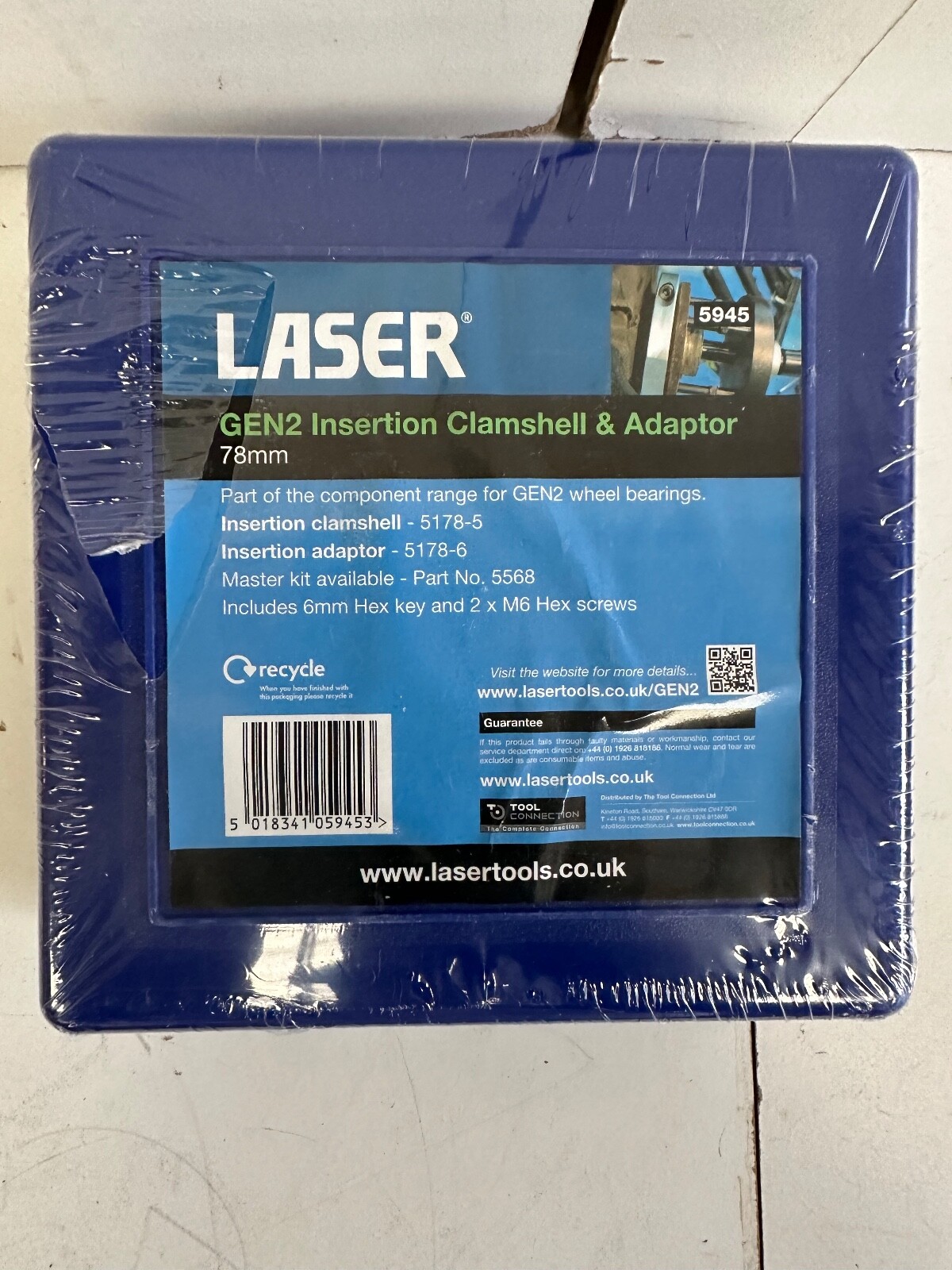 Laser 5945 GEN2 Insertion Clamshell Tool 78mm Adaptor Wheel Bearings VAT inc