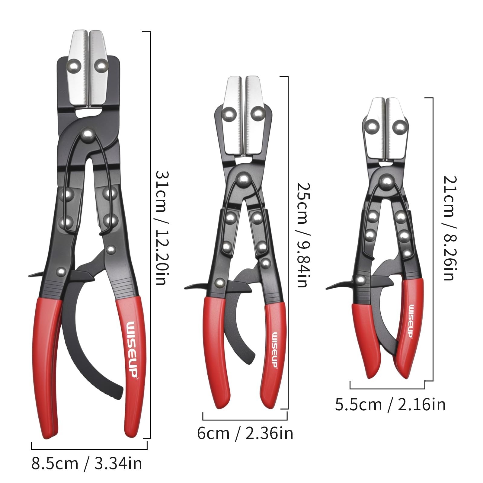3PCS Hose Pinch Off Pliers Set – 8in, 10in, 12in Ratchet Tools for Automotive Ra