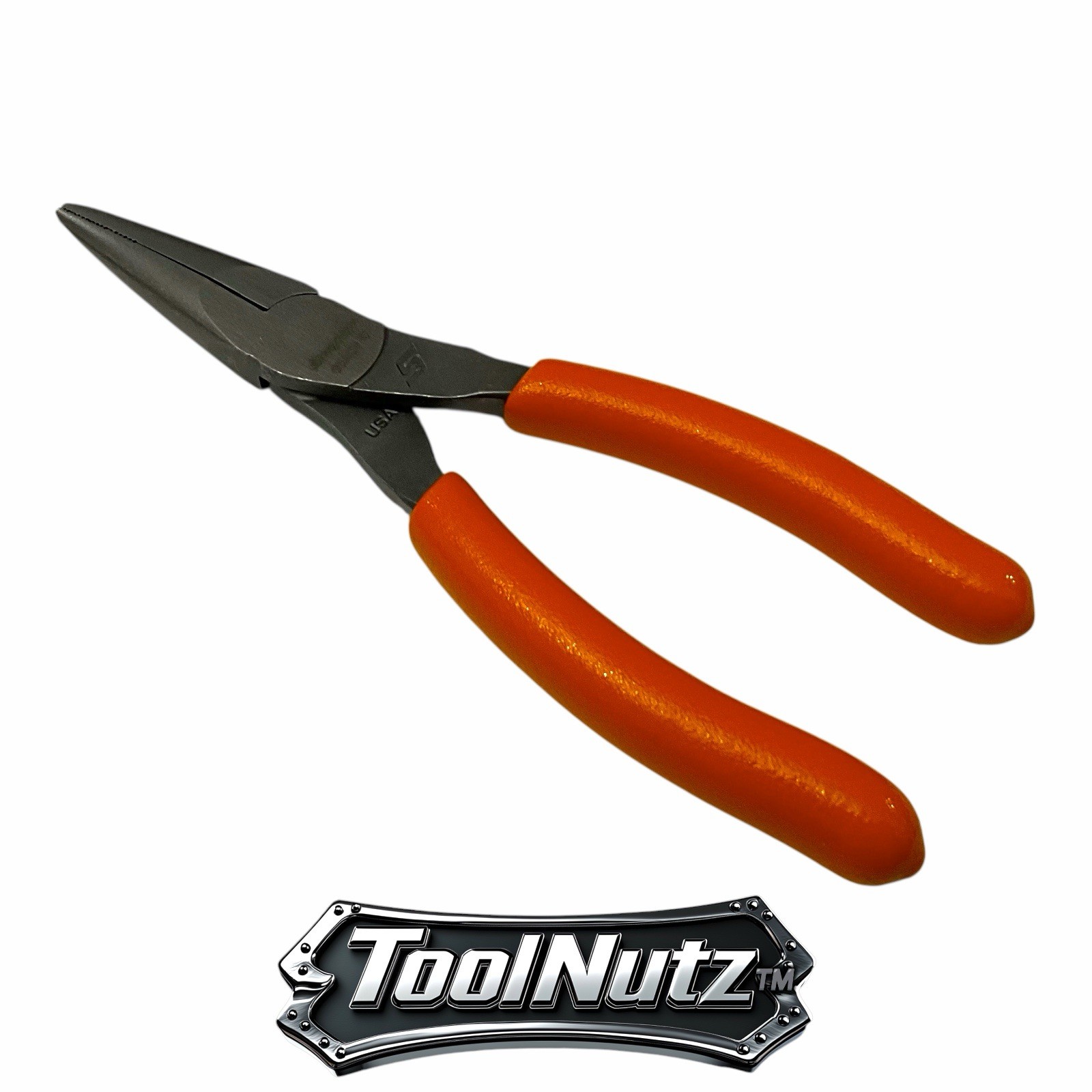 Snap-on Tools NEW 95ACFO 6in ORANGE Soft Grip Rounded Jaw Needle Nose Pliers USA