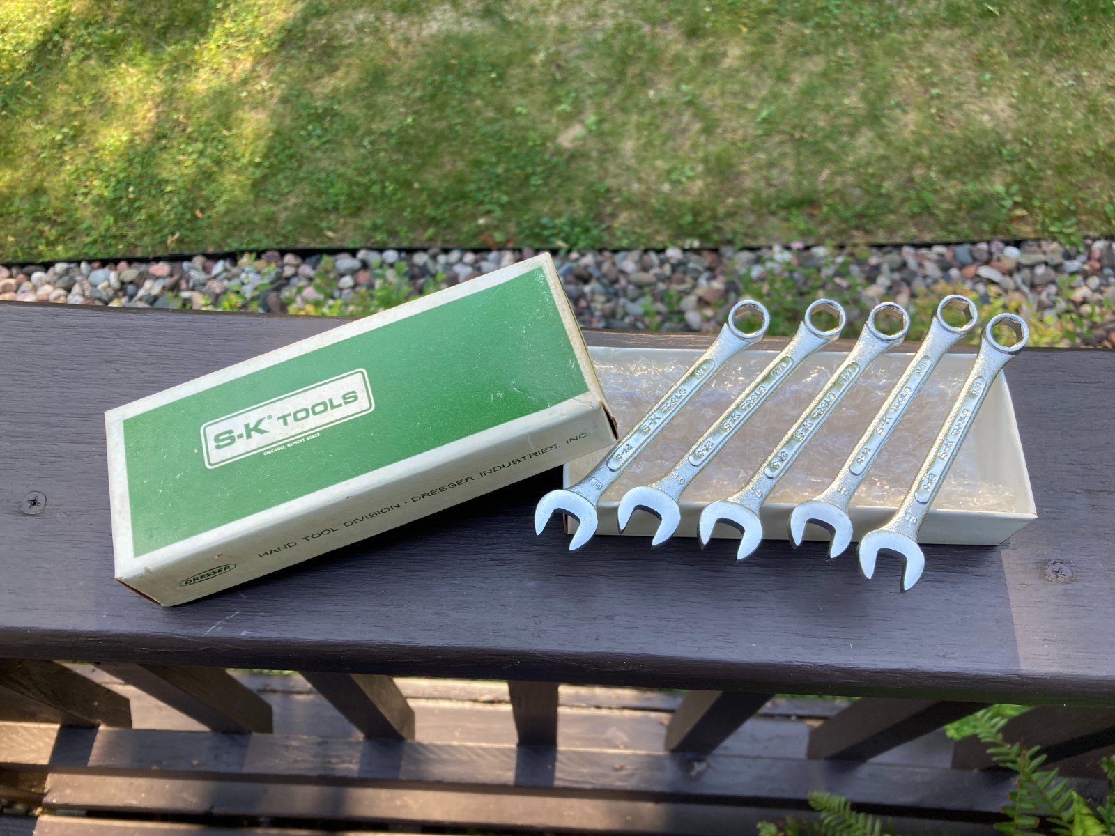 VTG S-K Tools C-12 6 Point SAE 3/8» Combination Wrench NOS 5 Piece in Box USA!