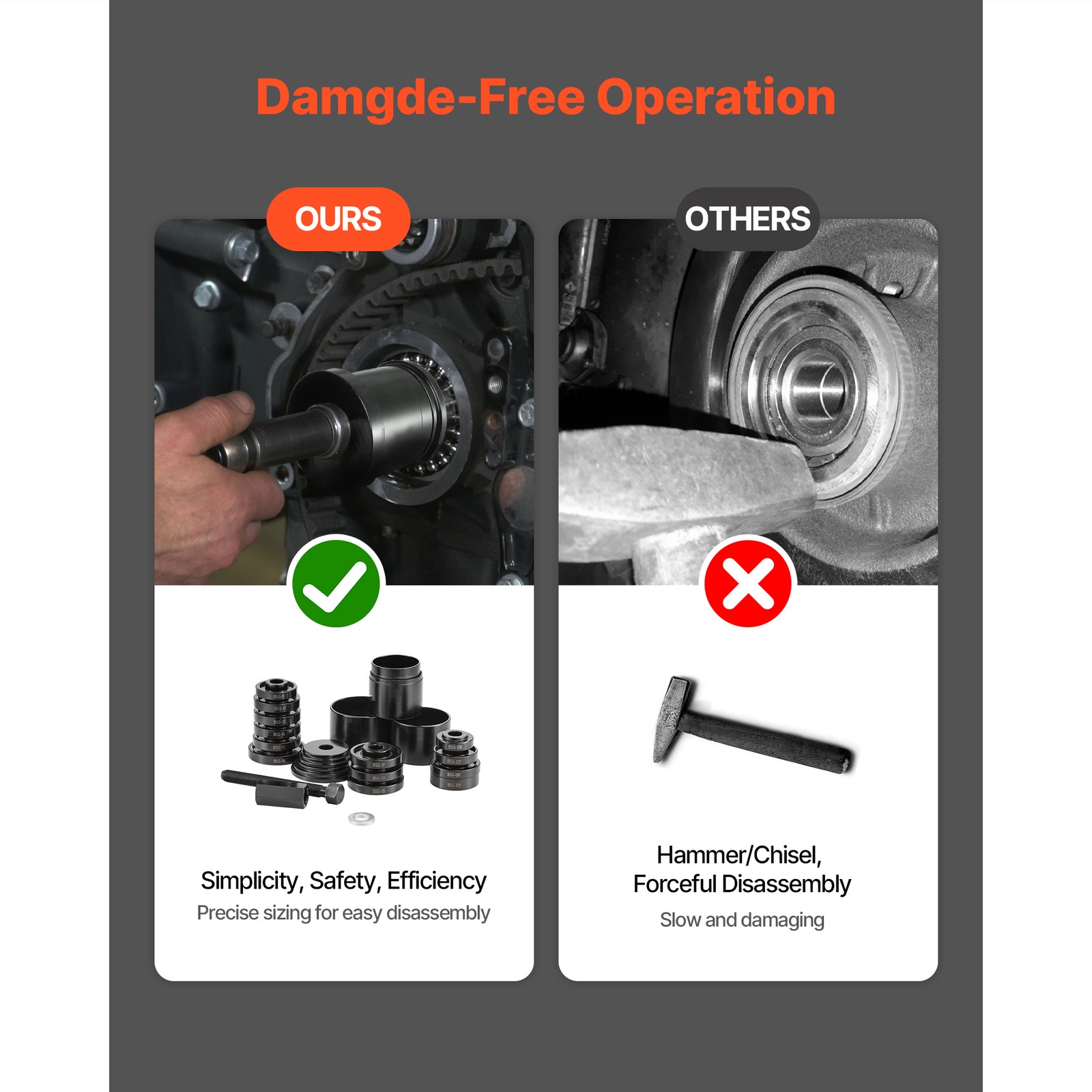 Uimoso 23-Piece Front Wheel Bearing Removal and Installation Tool Kit
