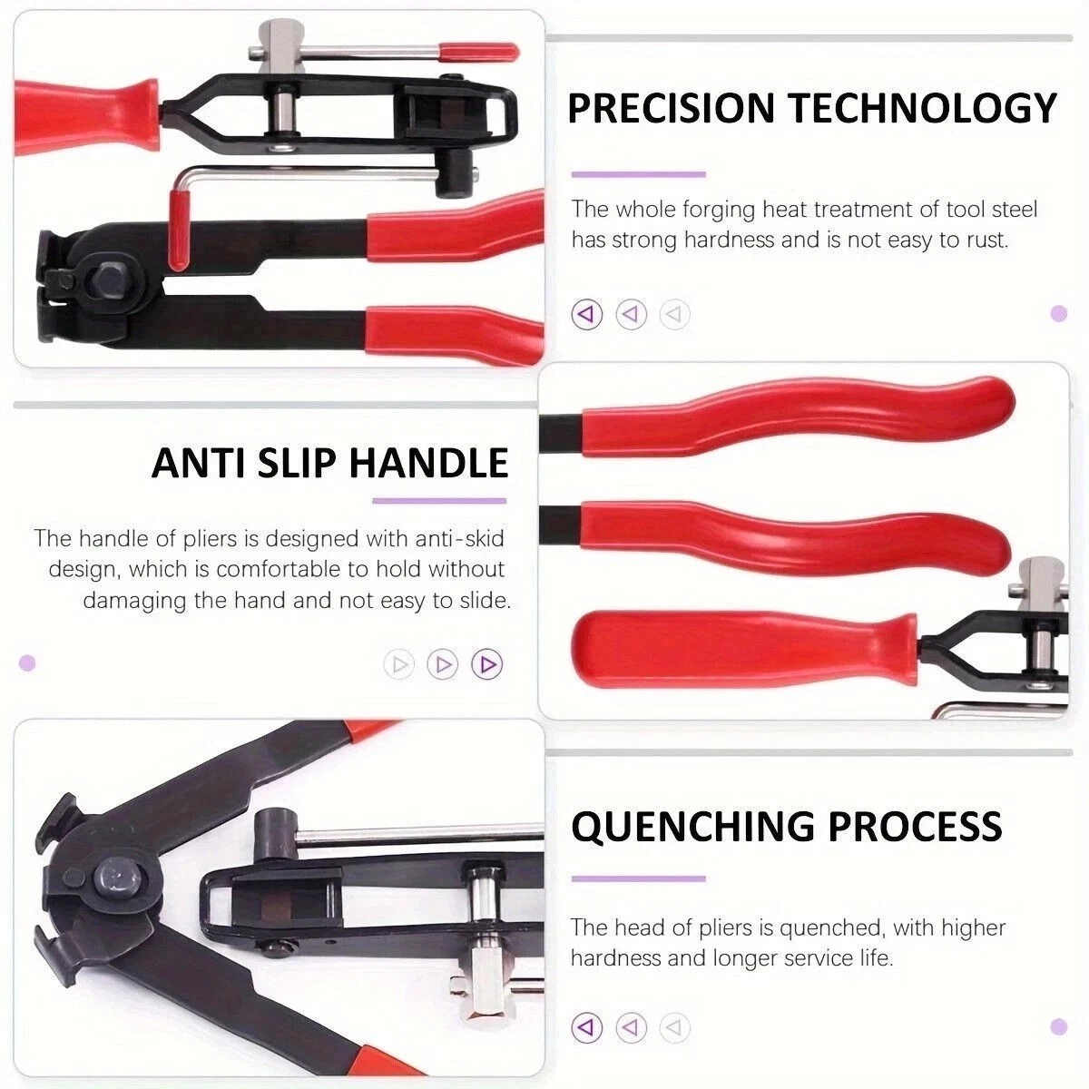 2Pcs CV Joint Boot Clamp Pliers Ear Type Banding Cutter Plier w 20PCS of Clips