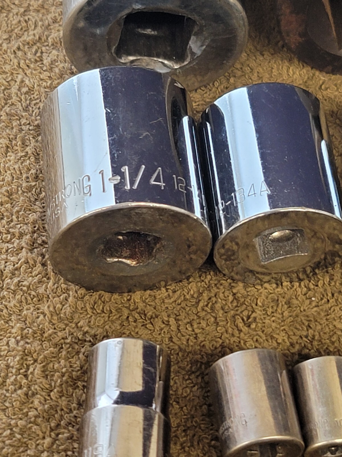 23 Armstrong Impact Socket 1/2 3/4 1″ Drive 1-1/4 1/16 15 7/8 13 9 11/32 Sae Set