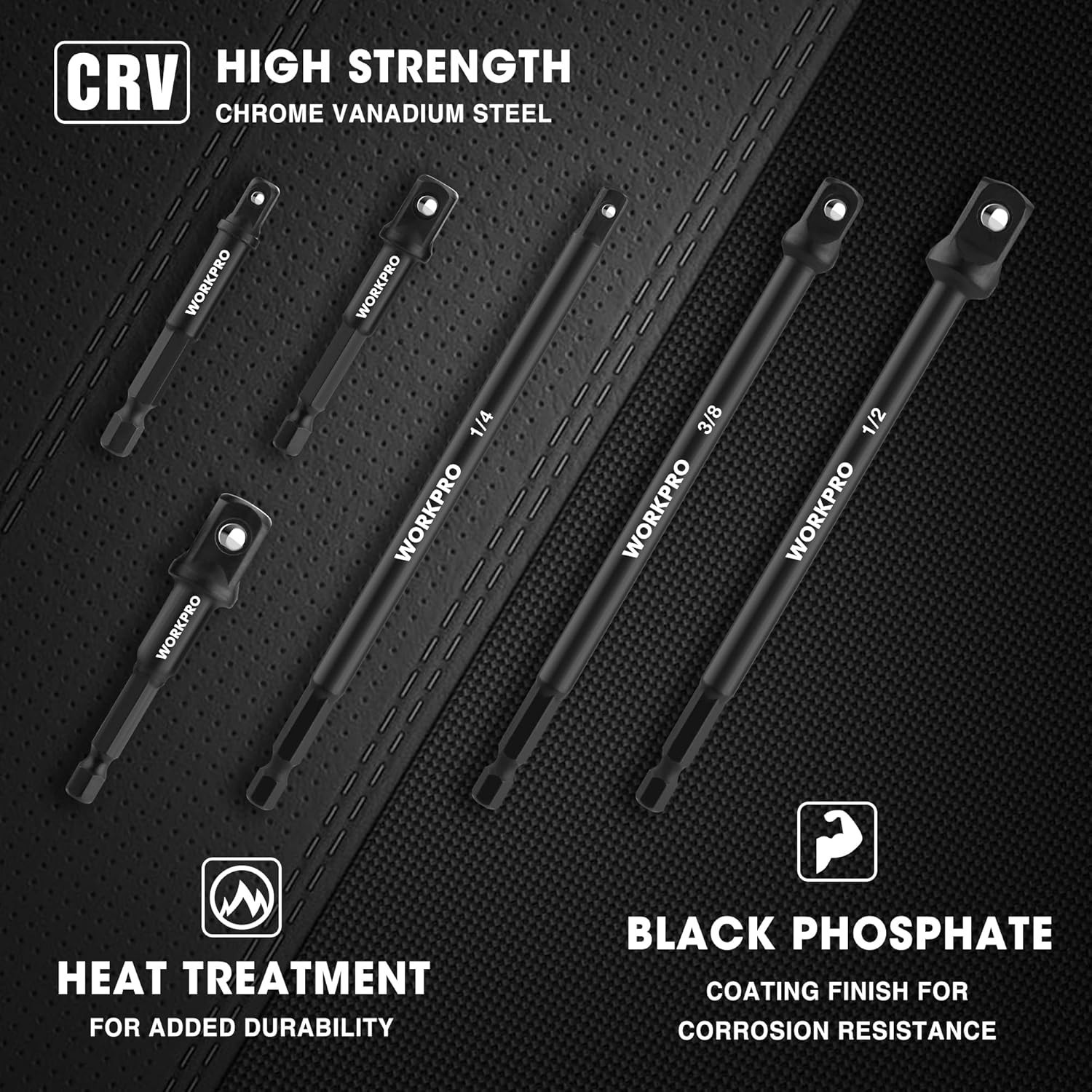 High-Strength 6-Piece Socket Adapter Set – Ideal for Drills & Impact Drivers