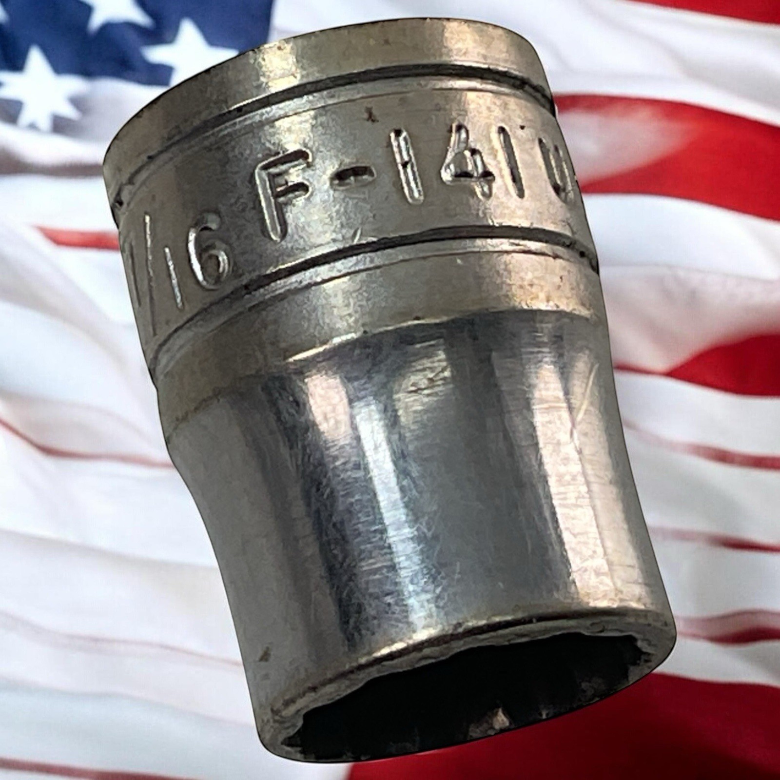 Snap-on Shallow Socket F141 3/8″ Drive 7/16″ SAE 12 Point As Pictured Fast Ship