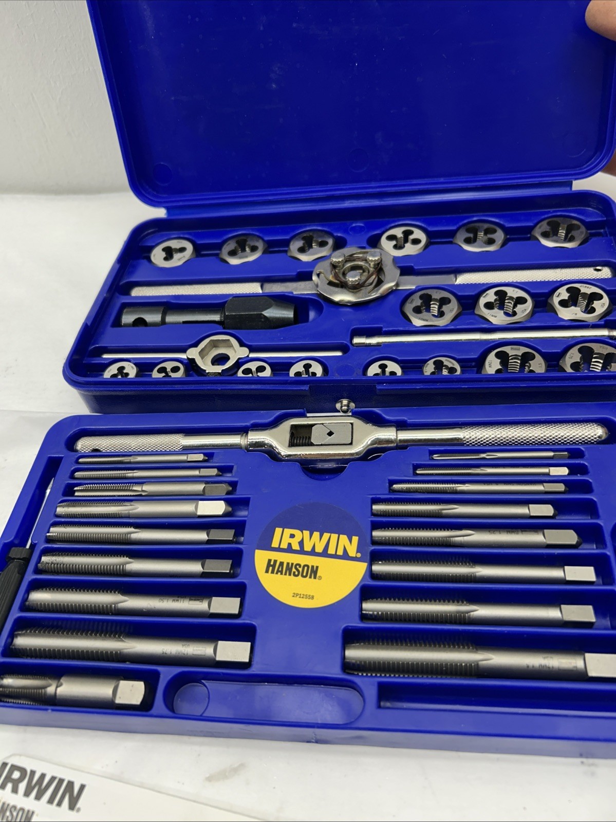 Irwin Hanson 26317 41 Pc. Metric Hex Tap & Die Set. (missing The Hand Tap)