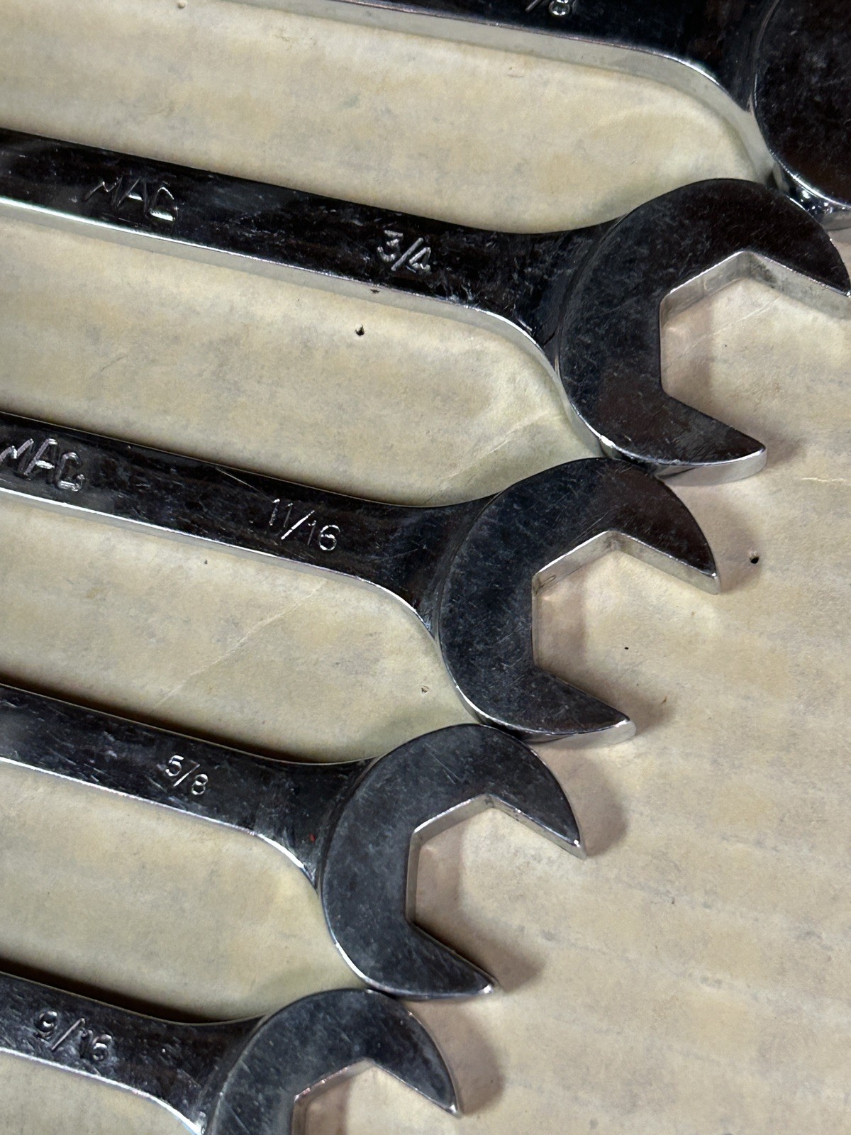 Mac Tools 8 PC SAE Angle Head Open End Wrench Set