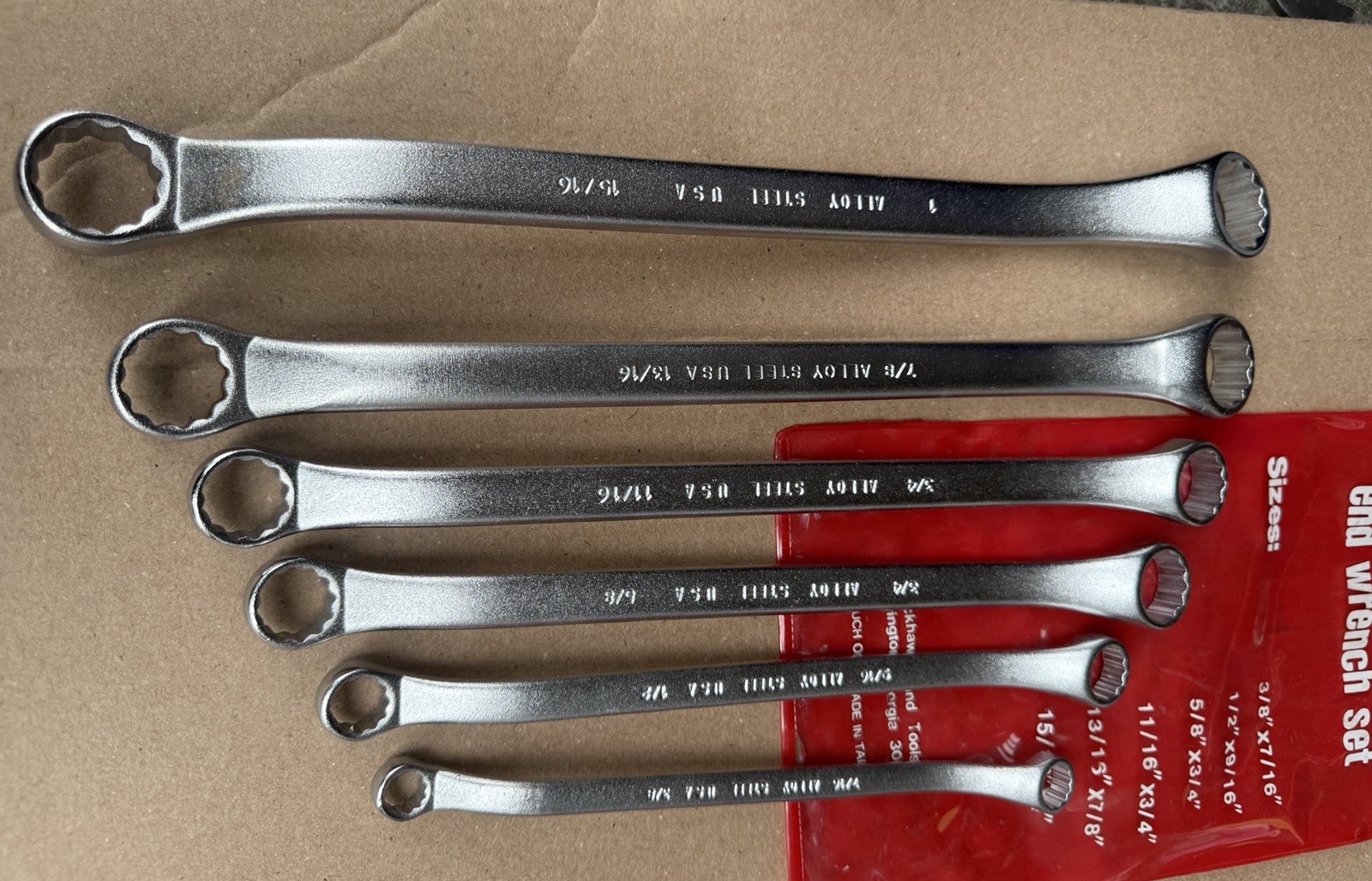 Blackhawk 6pc Offset Box End Wrench Set SAE 3/8” – 1” 12pt BW-6 USA NOS NEW