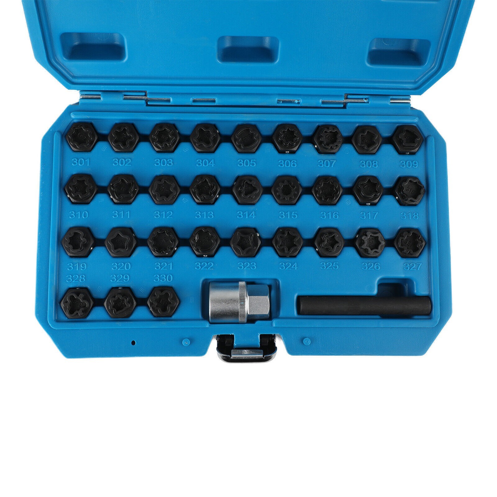 32pc Wheel Lock Lug Nut Master Key Set Removal Socket Tool Kit for Mercedes-Benz