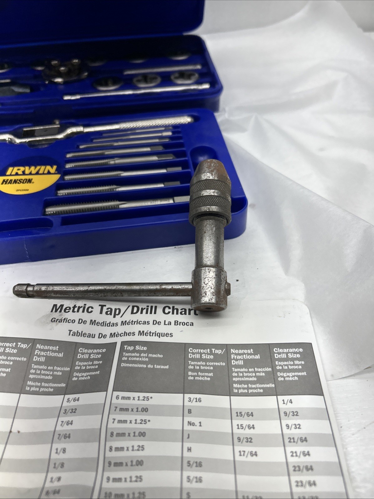Irwin Hanson 26317 41 Pc. Metric Hex Tap & Die Set. (missing The Hand Tap)