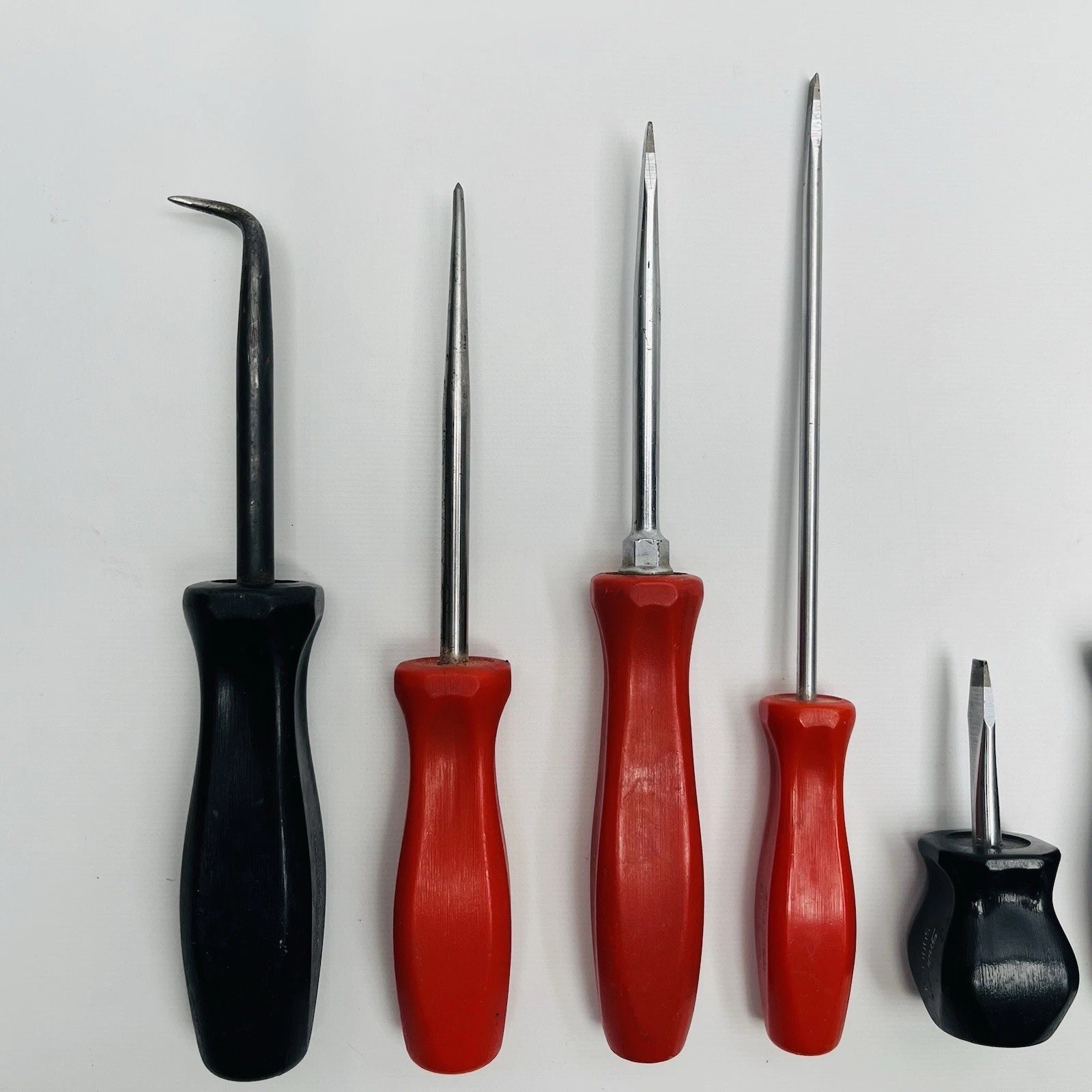 Snap On Lot Of 10 Tools, Screwdrivers, Cotter Pin Puller & Scratch awl