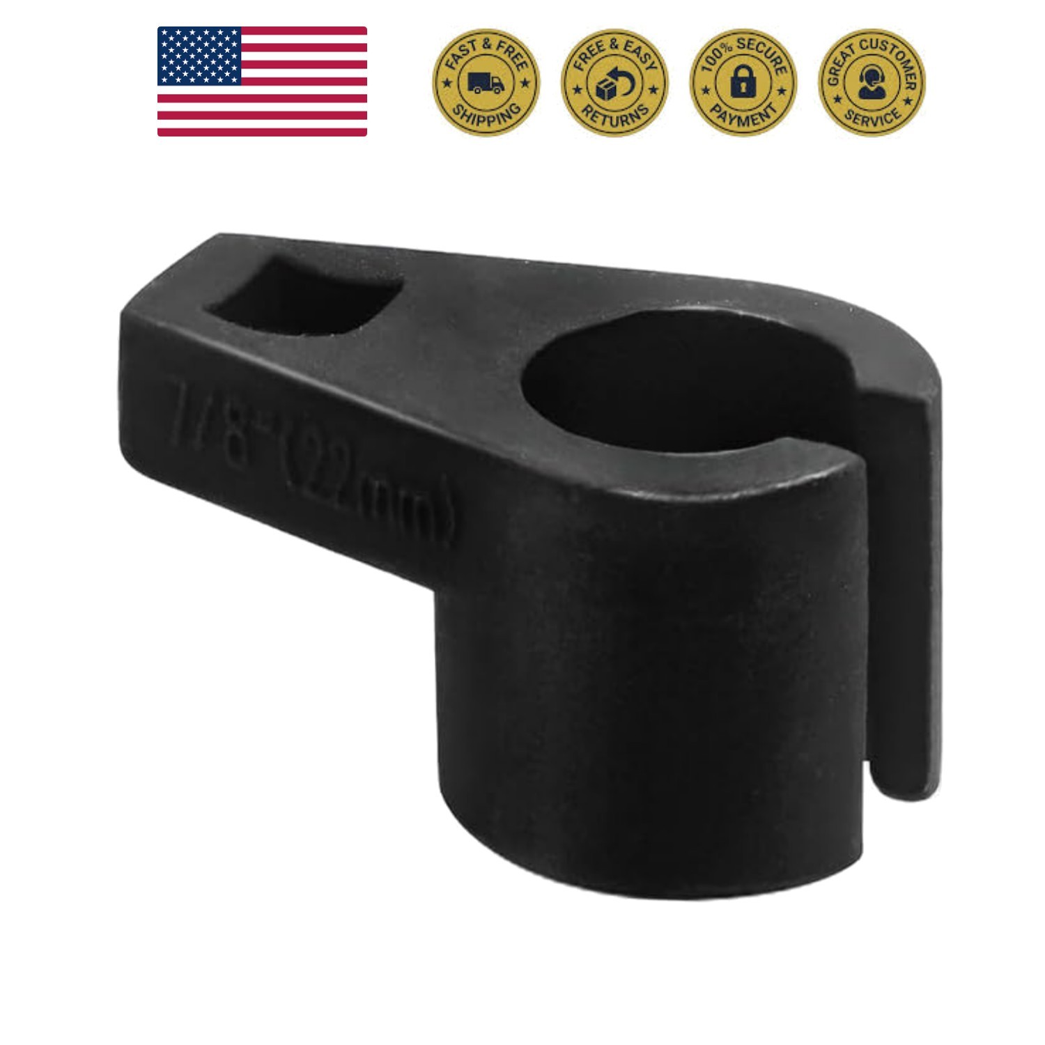 AP1822F 3/8-inch Drive by 7/8-inch 22mm Offset Oxygen Sensor Socket High-perf…