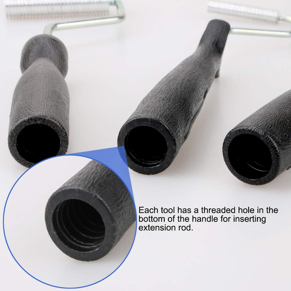 4 Pcs Fiberglass Roller Tools Kit Bubble Paddle Tool Fiberglass Resin Roller
