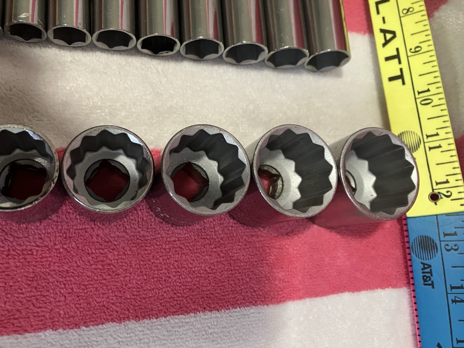 Craftsman USA 58pc Metric 3/8, 1/2, 1/4 Drive Socket Set Lot Vintage 6pt & 12pt