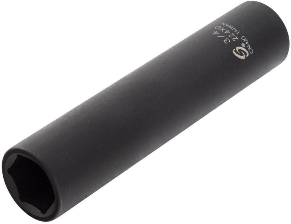 1/2 Inch Drive Extra Deep Impact Socket – Black Phosphate Finish, ANSI Compliant