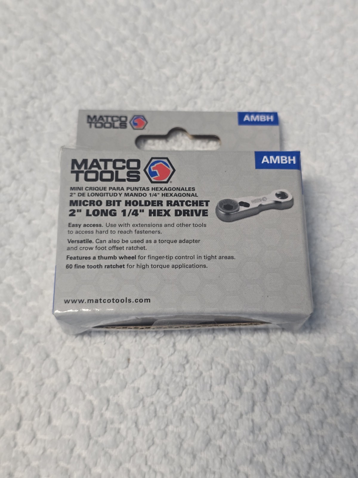 Matco Tools Ambh Micro Bit Holder Ratchet 2 » Long 1/4″ Hex Drive