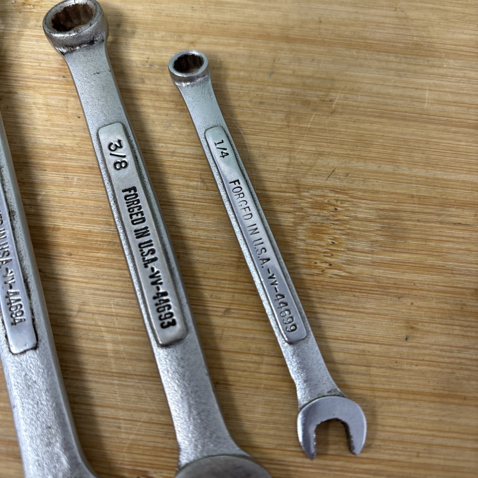 Lot 6 Craftsman Combination Wrenches USA 12pt,VV 1/4″, 11/16, 1/2, 7/16,5/8, 3/8