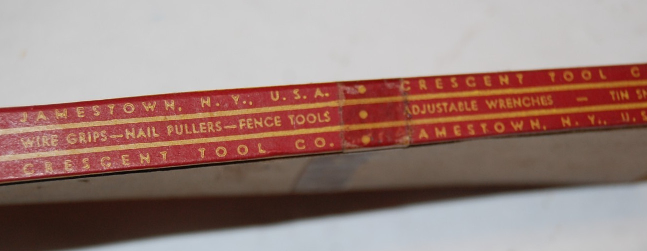 Vintage Crescent Tool Co 6″ Adjustable Wrench Empty Box AC16 Jamestown NY USA