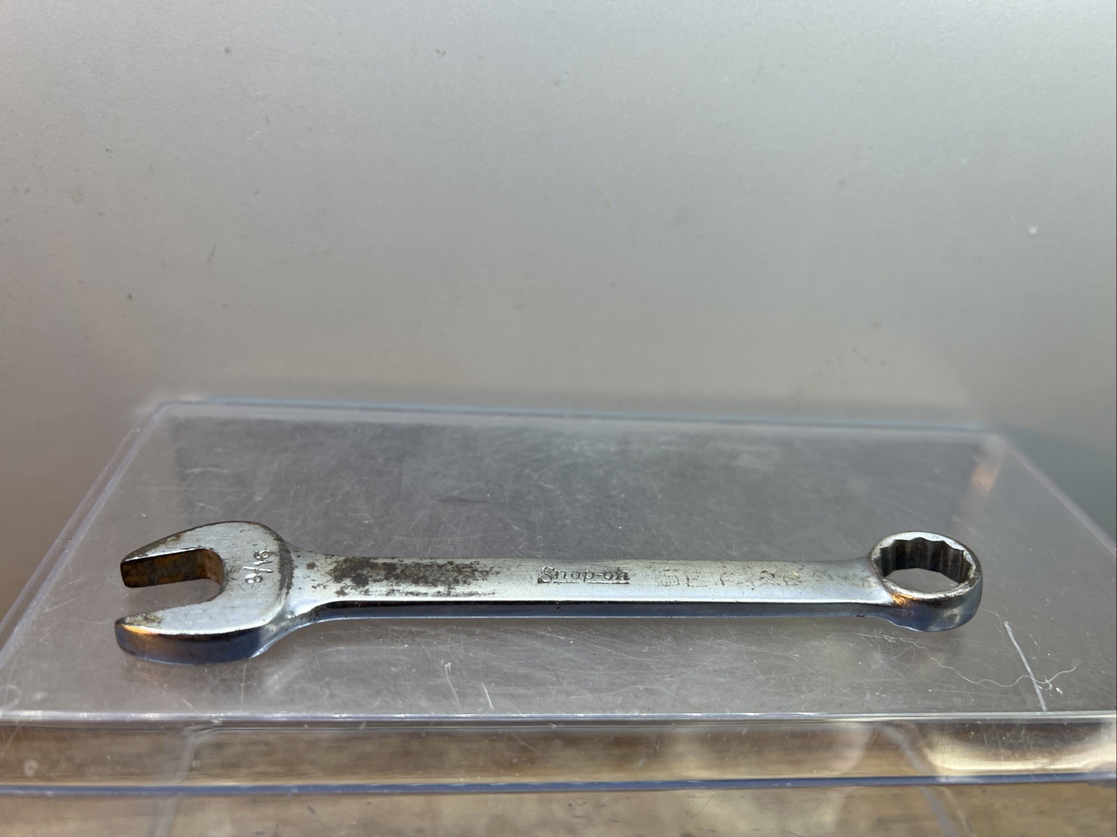 Snap-On OEX180B 9/16″ 12-Point «Short» Combination Wrench USA Newer Logo XLNT