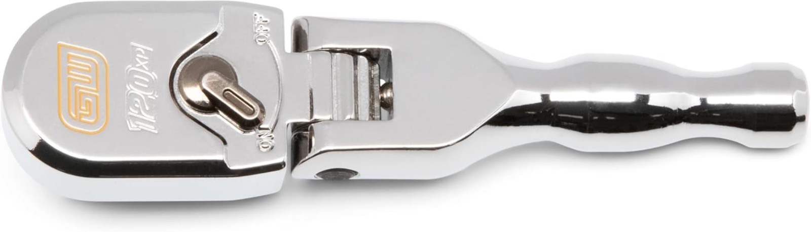 3/8″ Drive 120XP Full Polish Chrome Stubby Flex Head Teardrop Ratchet | 81212XP