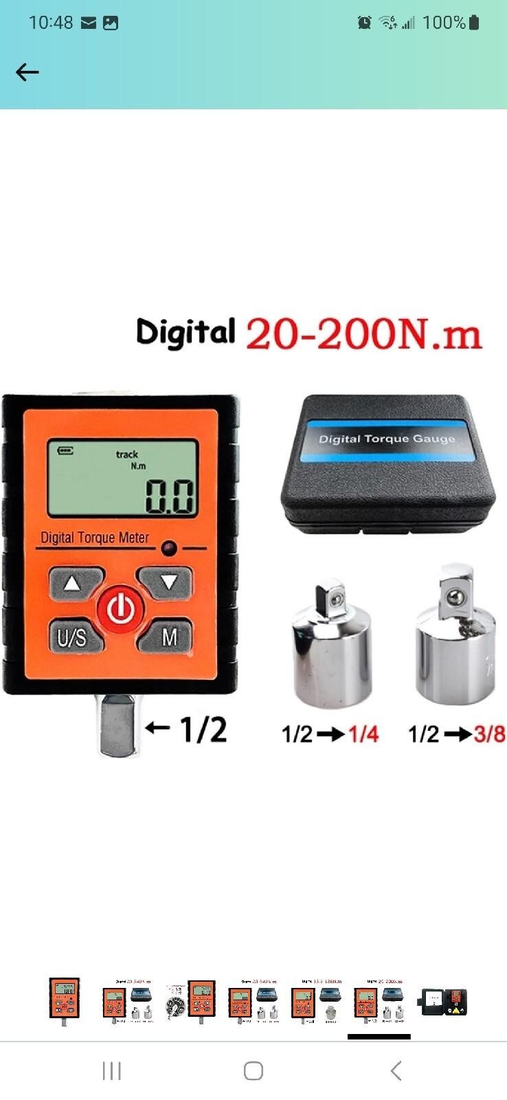 HYSOND 3-340 N.m Digital Torque Meter, 1/2 1/4 3/8 Adapter Measure Bicycle…