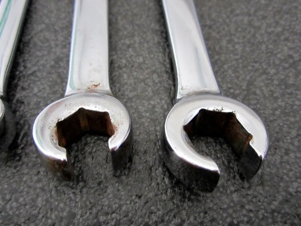 Vintage Snap-on 4pc SAE Flare Open Combination Wrench Set RXS605 USA 🇺🇸