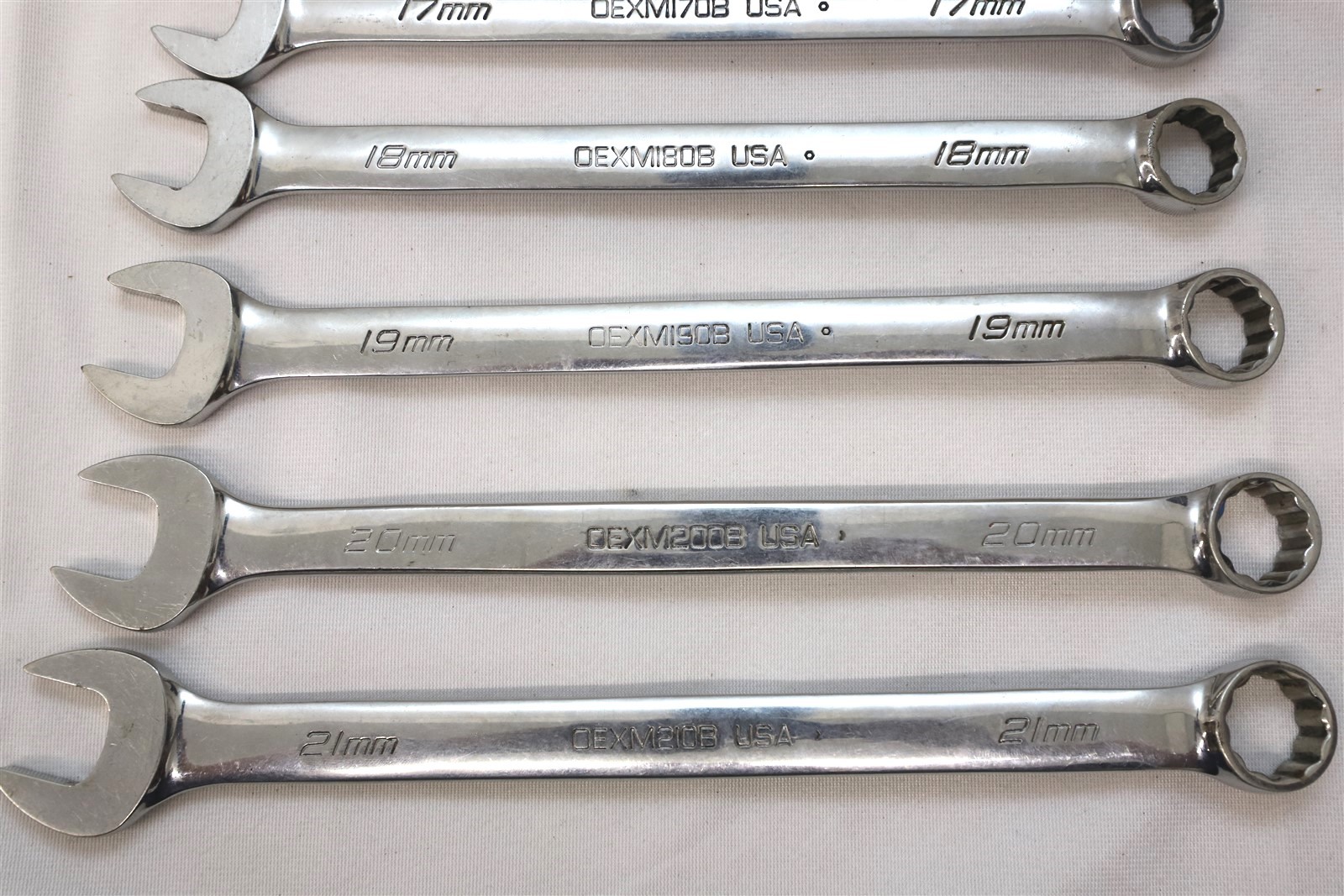 Snap-on 7 pc 12-Point Metric Flank Drive Plus Combination Wrench Set (15 – 21mm)