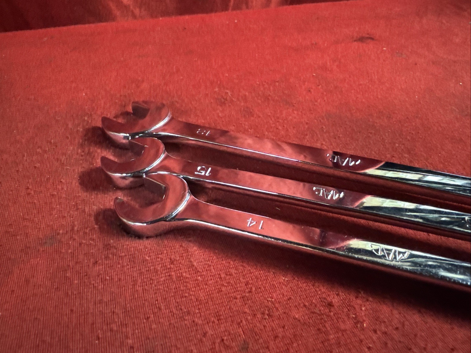 MAC TOOLS 14mm 15mm 18mm Metric Combination Flex-Head Box Wrench Set 6 POINT 3pc