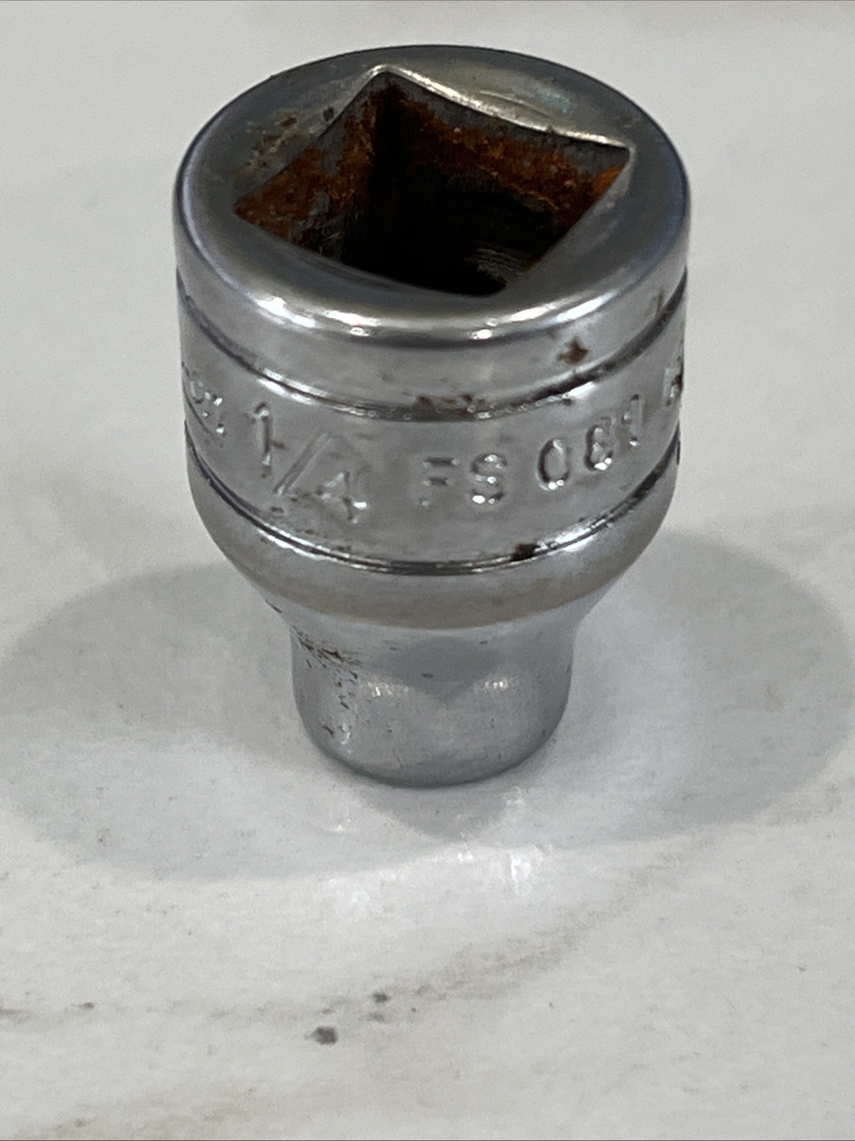 Snap On 3/8″ Drive 1/4″ 6PT SAE Shallow Chrome Socket FS081