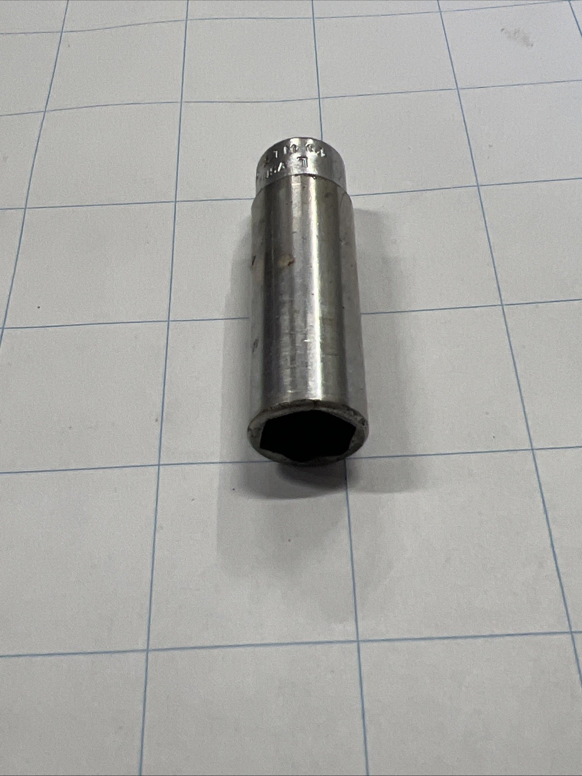 Snap-on STM14 7/16″ 3/8″ Drive Deep Socket — 6 Point — Made in USA