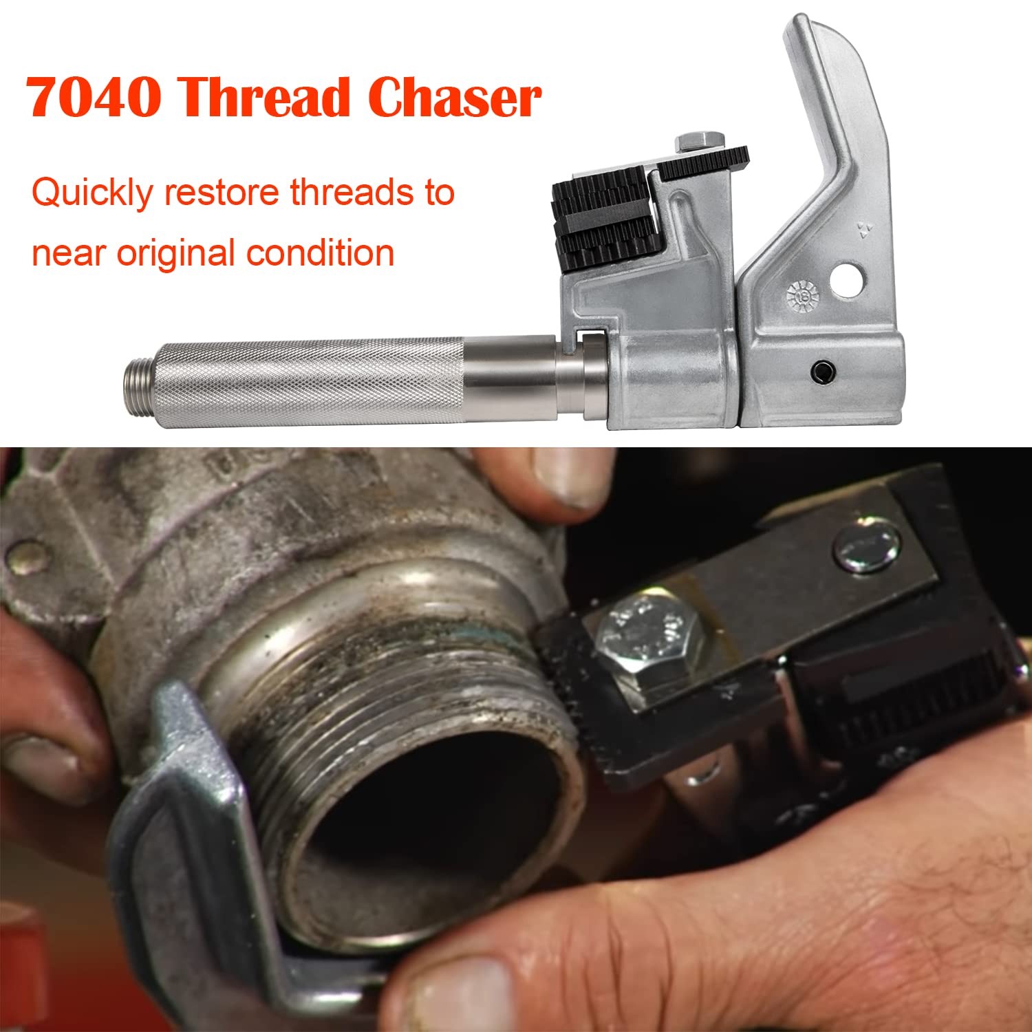 For OTC 7402 Universal Outside Thread Chaser Repair Tool & 202817 Metric Die Set