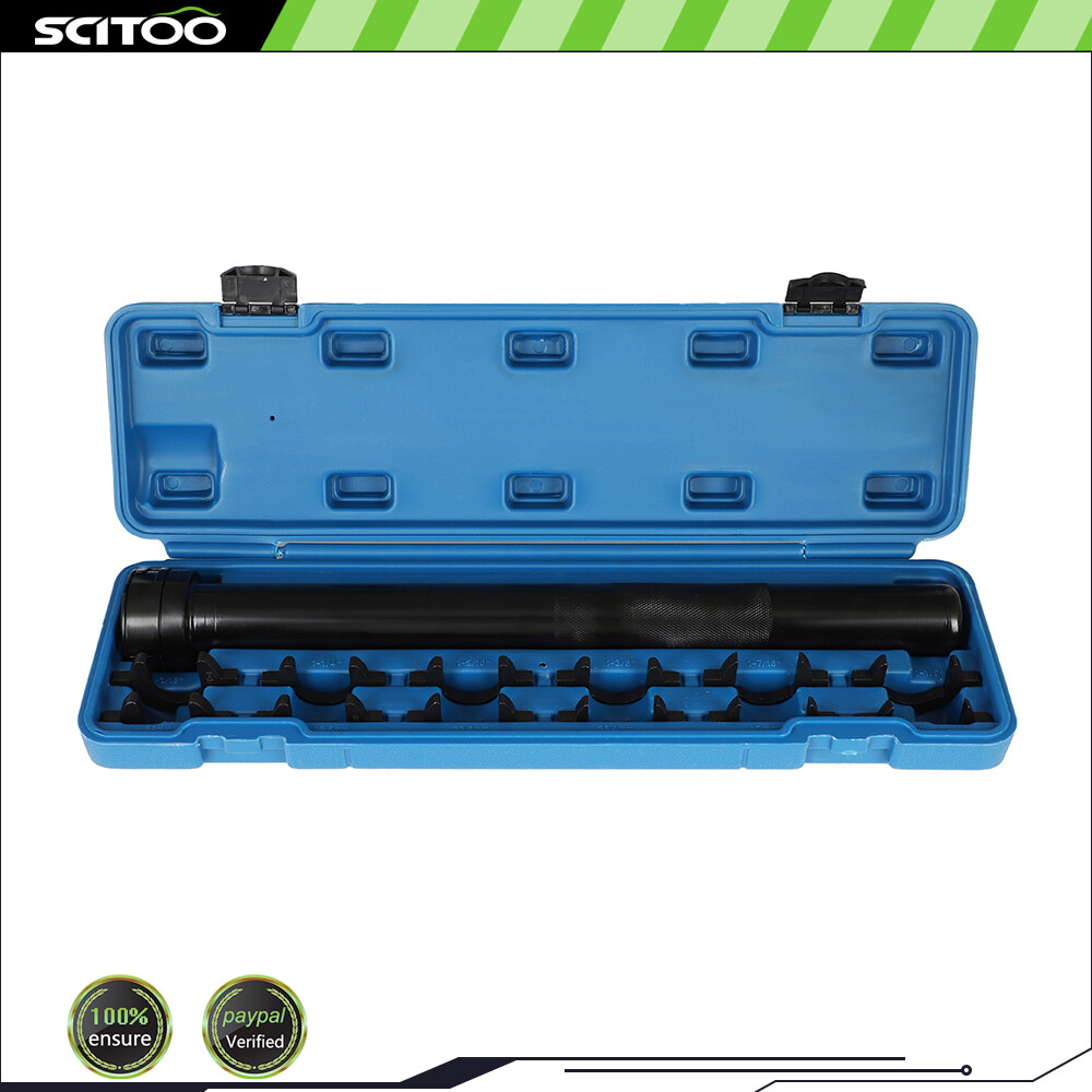 Master Inner Tie Rod Removal and Installation Tool Set with 12 Crowfoot Adapters