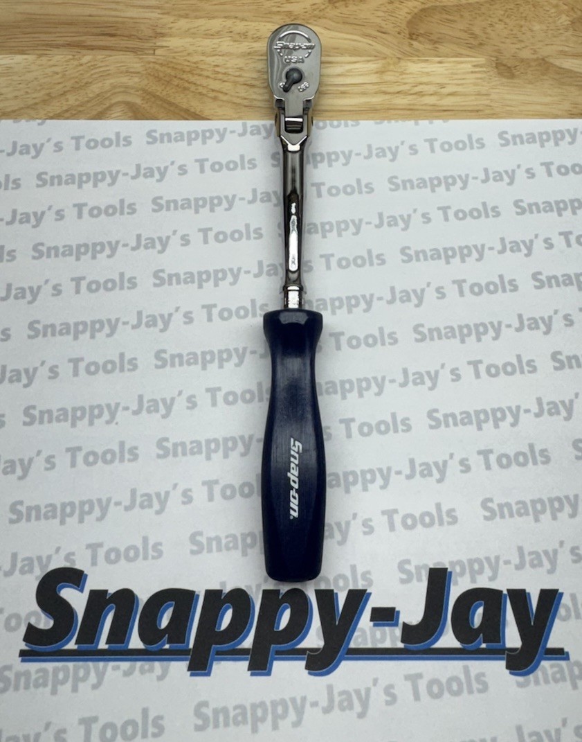 Snap-on Tools NEW CLASSIC BLUE Hard Grip 1/4″ Drive LONG Flex Ratchet THLFD72B
