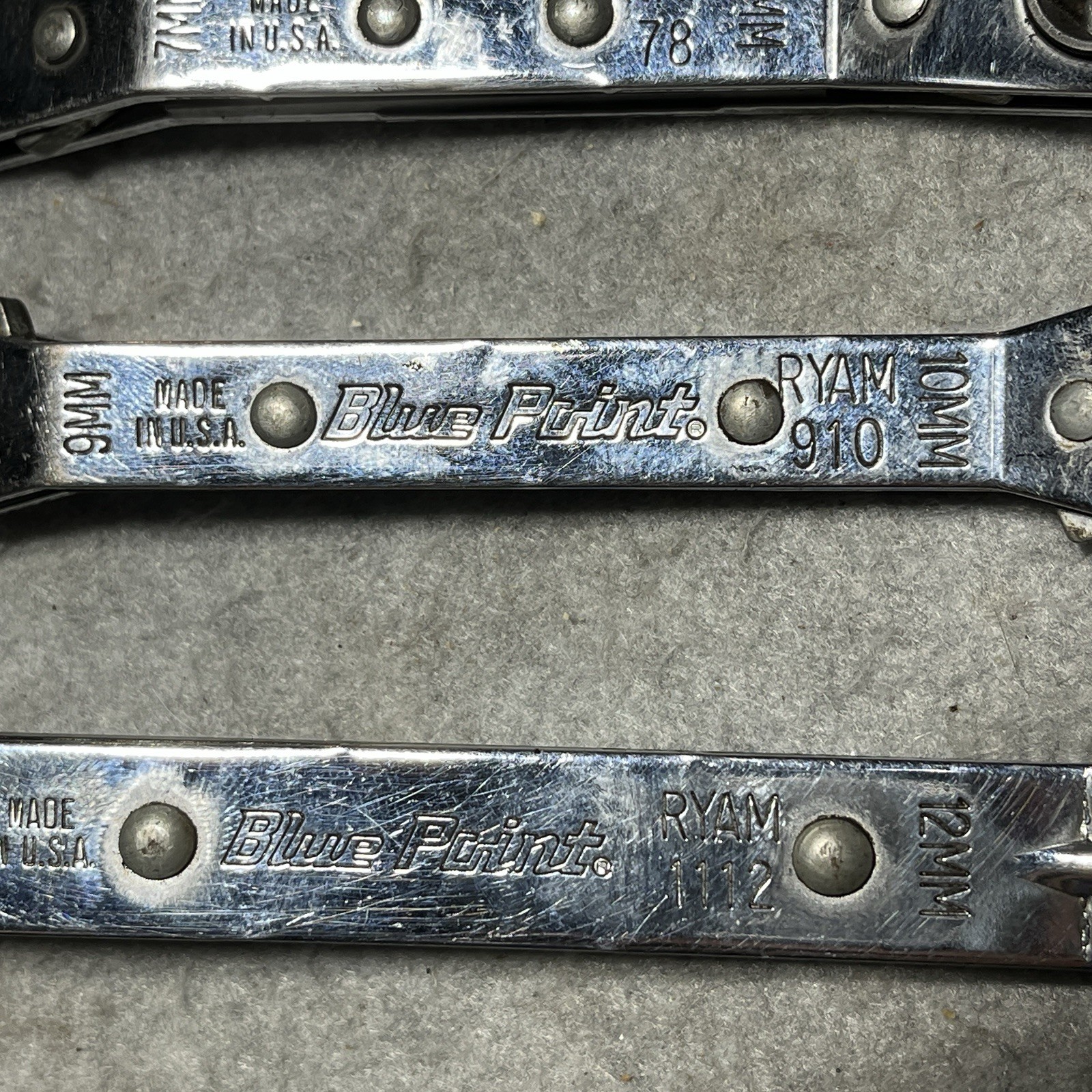 Blue Point by Snap-on Metric Offset Ratcheting Box Wrench 5 pc Set RYAM78 7-17mm
