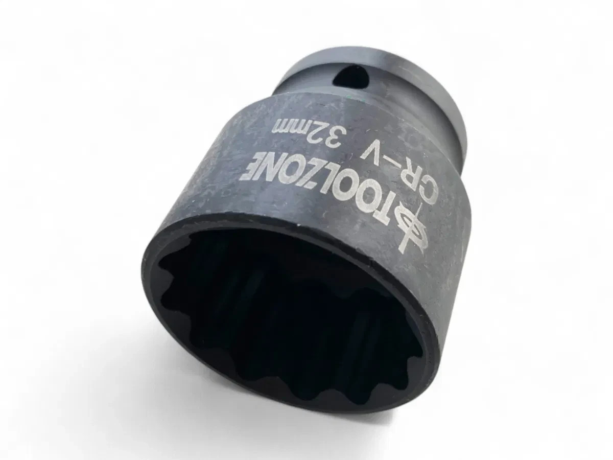 32mm Shallow Impact Socket 1/2″ Drive CR‑V Bi‑Hex 12‑Point Elite 32mm Socket