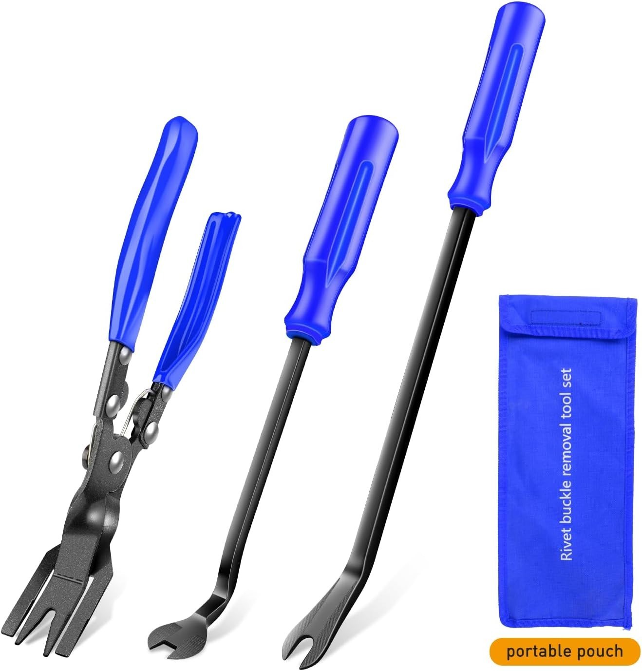 Versatile No Scratch Auto Trim Removal Tools – 3Pc Set with Storage Bag