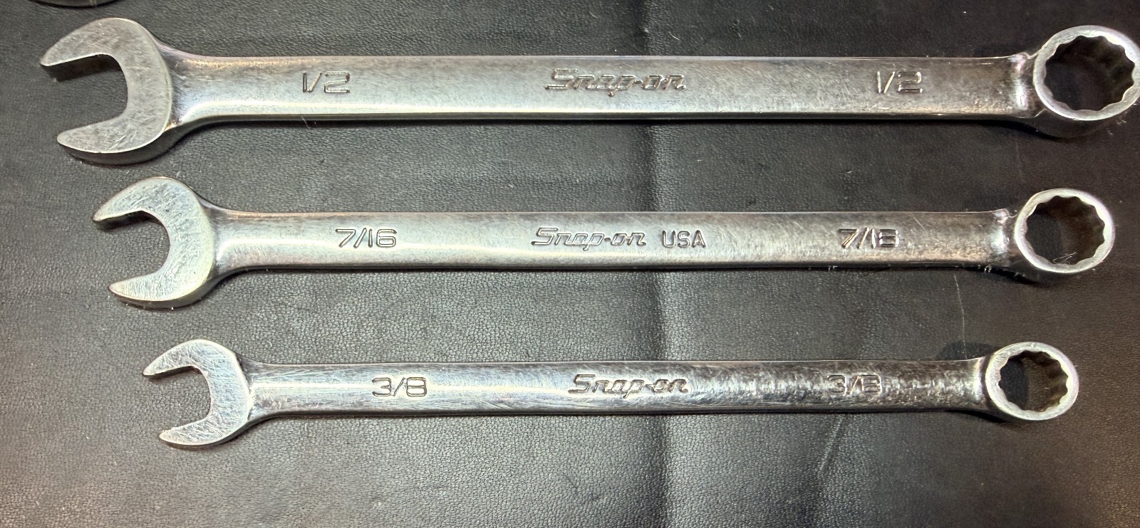 SNAP ON OEX707B 7-Pc 12-Point Flank Drive® Combination Wrench Set 3/8–3/4″ USA