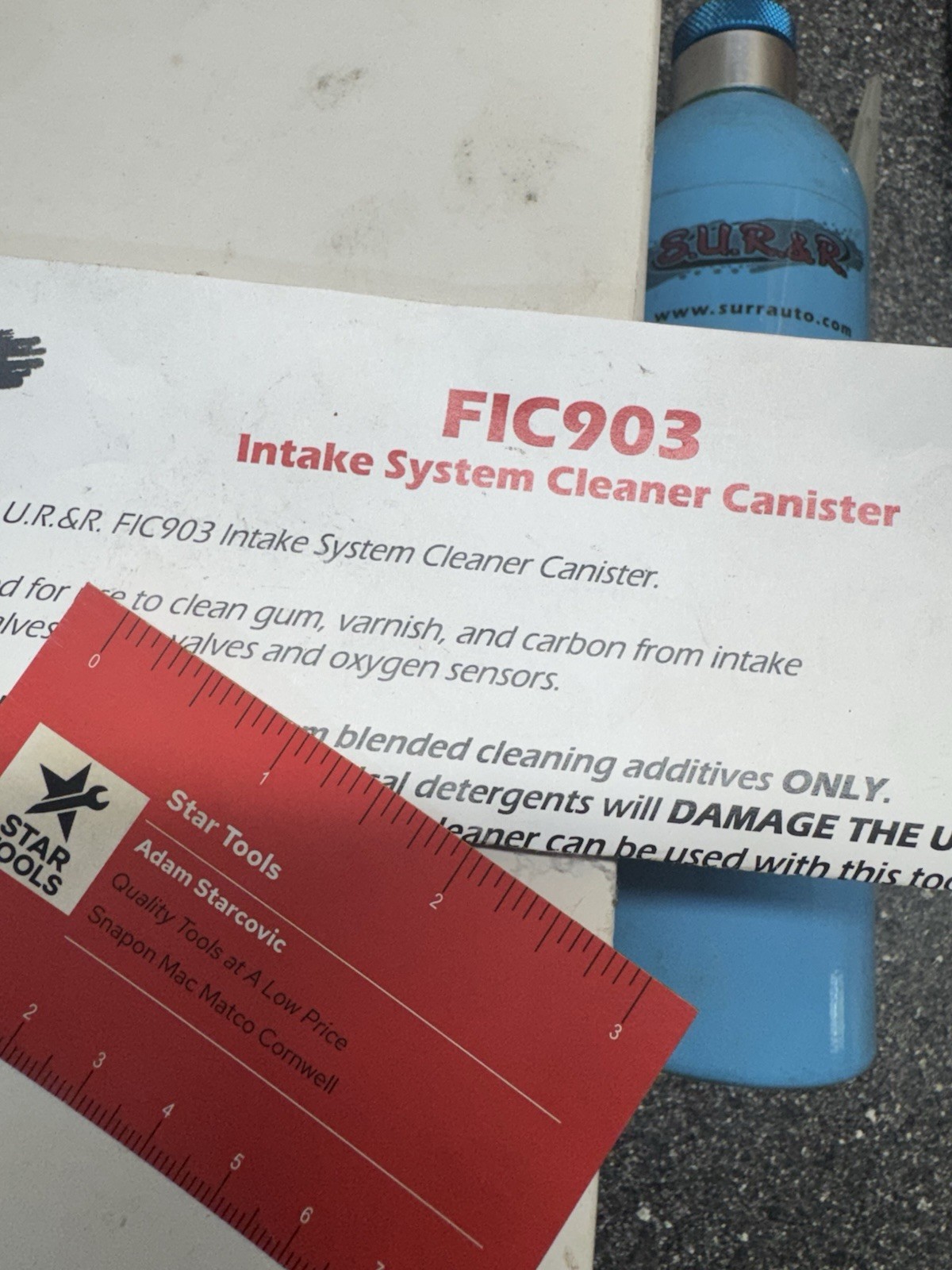 SUR&R S.U.R & R FIC903 Intake System Cleaner Canister