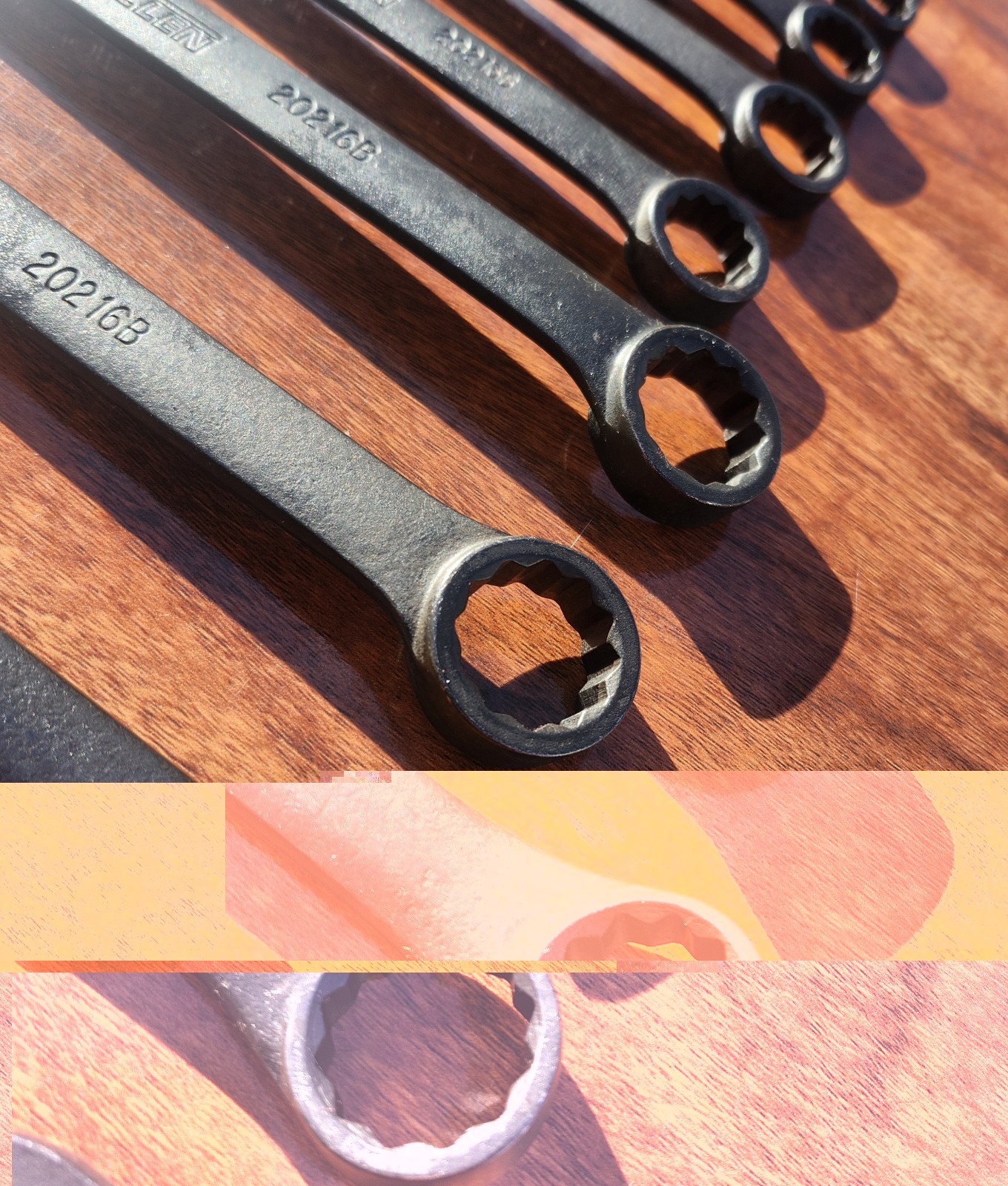 Allen Tools USA 11pc SAE Combination/Open Wrench 7/16 -1-1/8 Industrial Finish