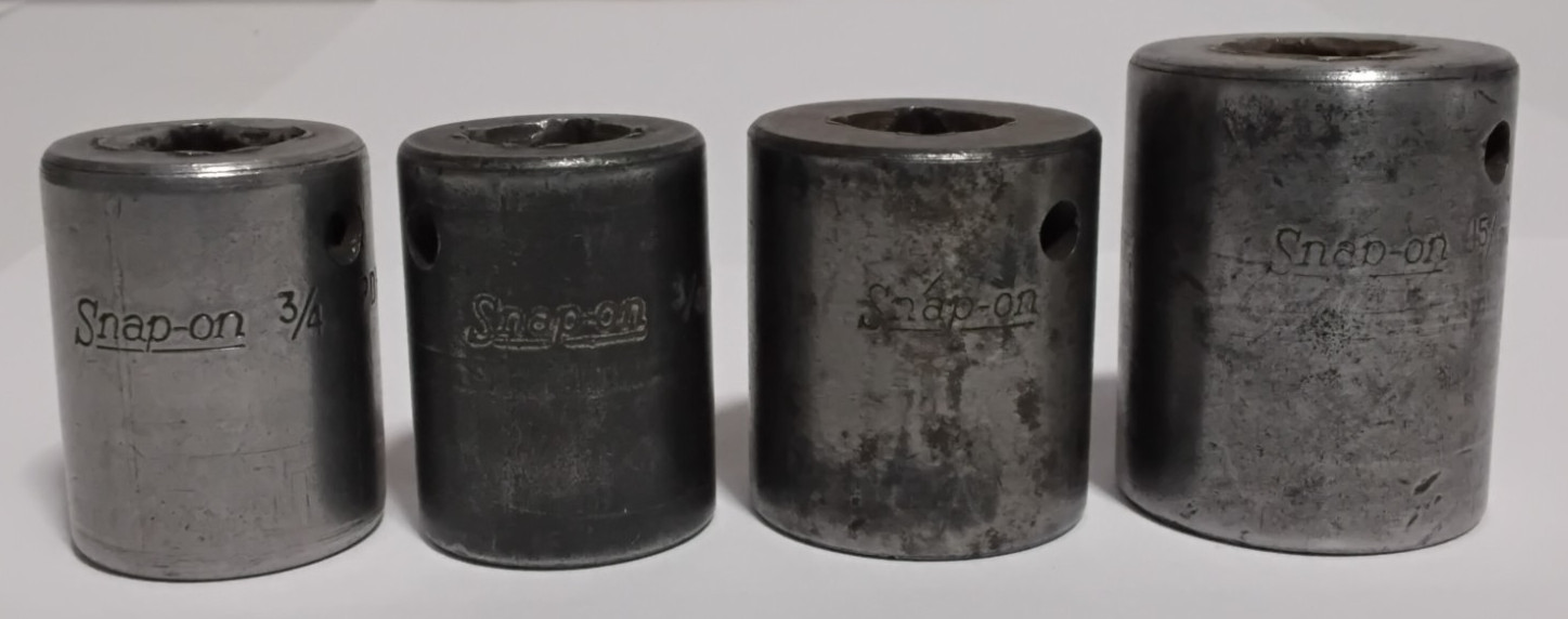 Snap On 1/2″ Drive 6 & 12PT SAE Shallow Impact Sockets Lot Of 4