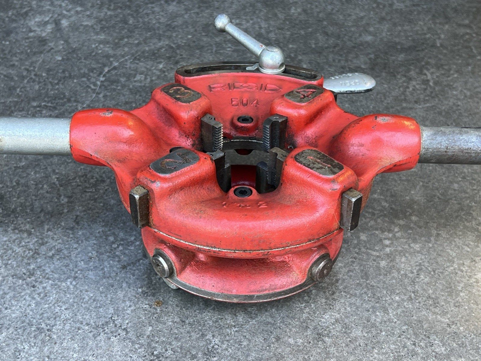 RIDGID 504 Quick Opening 1″ – 2″ NPT Manual Pipe Threading Threader Die Tool USA