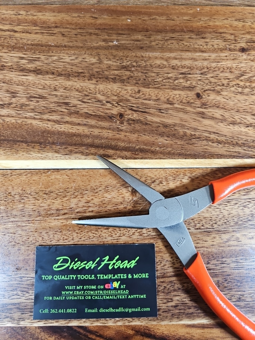 *NEW* Snap On 96ACF – 8″ Talon Grip™ ORANGE NEEDLE Nose Pliers FREE SHIPPING