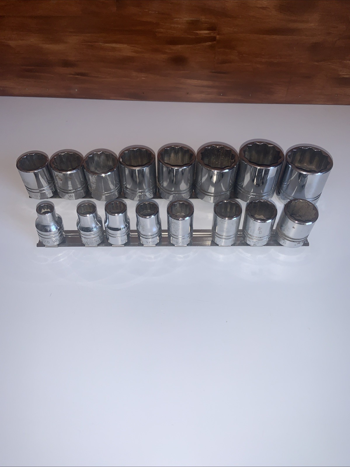 Vintage JH Williams, 1/2 Inch Drive, 16 piece, 12 Point Socket Set