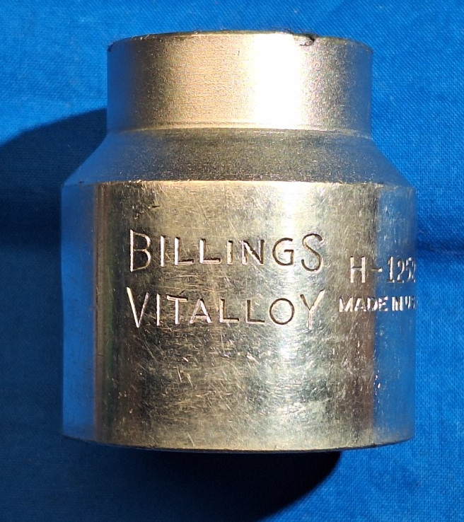 Billings Vitalloy H-1252 1-5/8 shallow 3/4″ drive 12pt chrome socket USA
