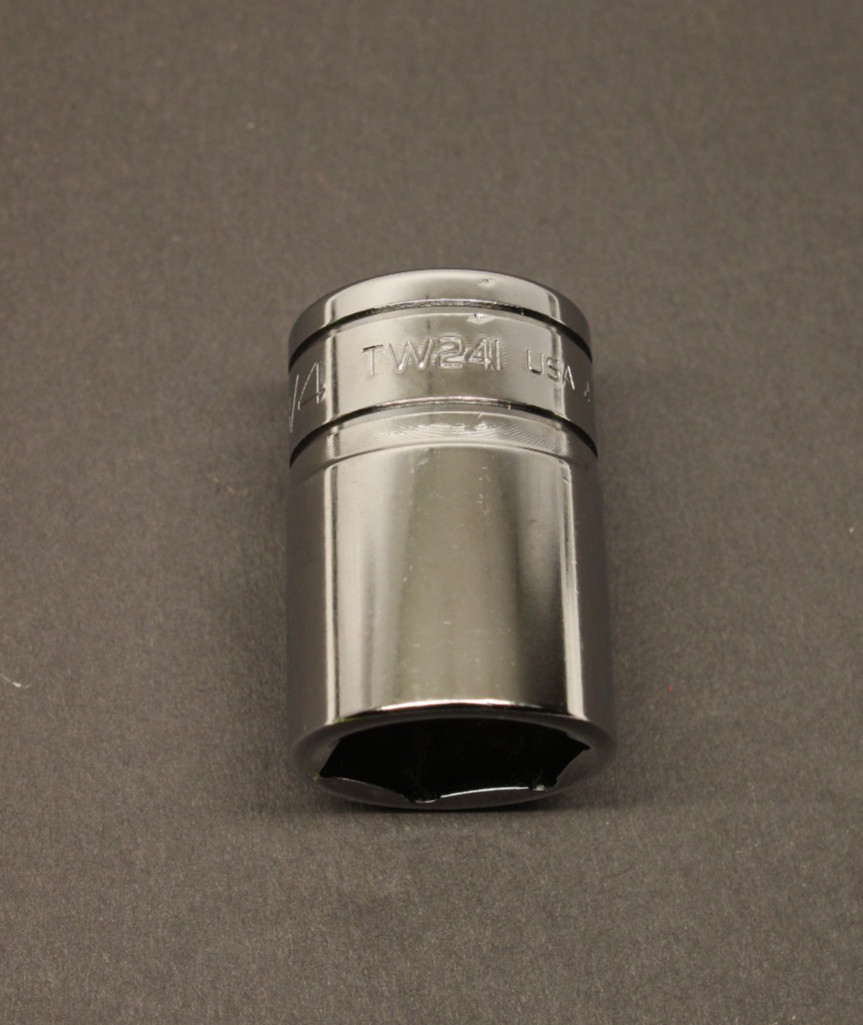 SNAP-ON 1/2″ DRIVE 6 POINT SHALLOW CHROME SOCKET TW241 3/4″