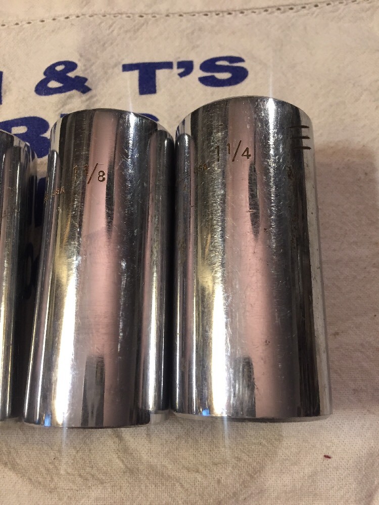 Utica 3/4″ Dr 4-pc 12pt Loc-Rite Deep Sockets 1″, 1-1/16″, 1-1/8″, 1-1/4″ USA
