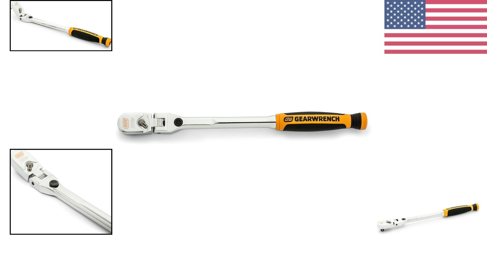 120XP Locking Flex Head Ratchet 1/4″ Drive with Cushion Grip – Chrome Finish